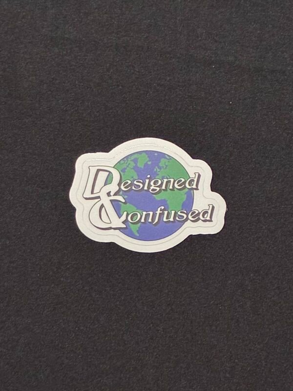 Designed & Confused World Sticker