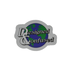 Designed & Confused World Sticker