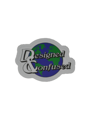 Designed & Confused World Sticker